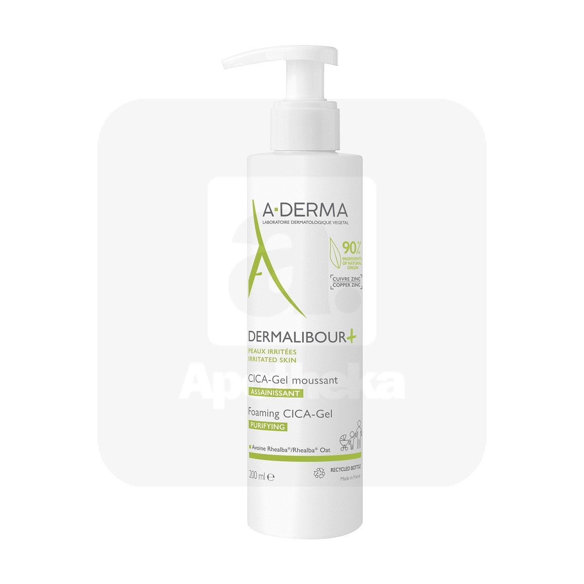 A-DERMA DERMALIBOUR+ CICA-GEEL PUHASTAV JA VAHUTAV 200ML - Tootepilt