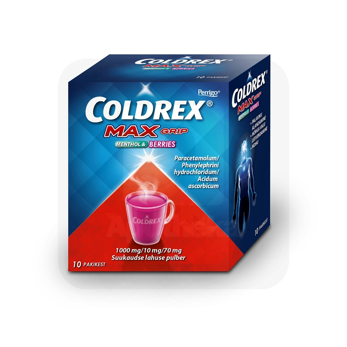 COLDREX MAXGRIP MENTHOL & BERRIES 1000+10+70MG N10