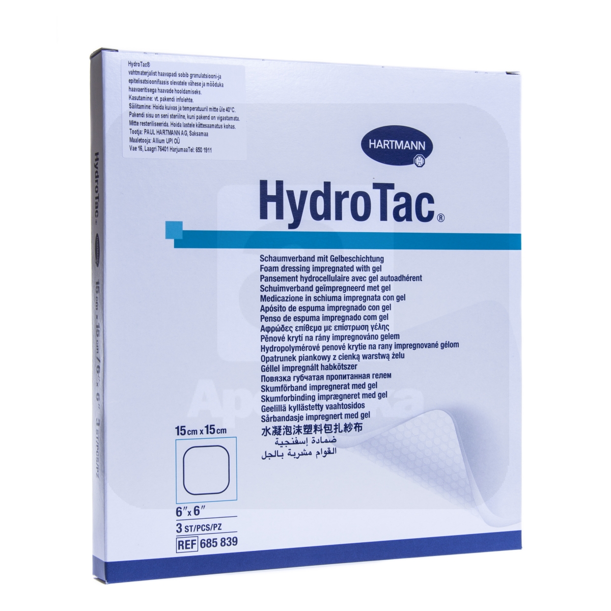 HYDROTAC HAAVASIDE 15X15CM N3 - Tootepilt