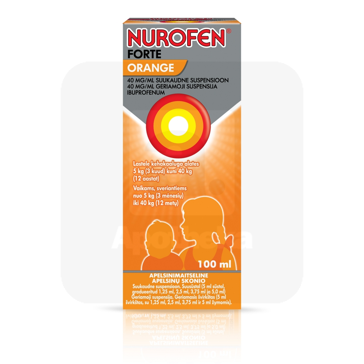 NUROFEN FORTE ORANGE SUUKAUDNE SUSP 40MG/ML 100ML