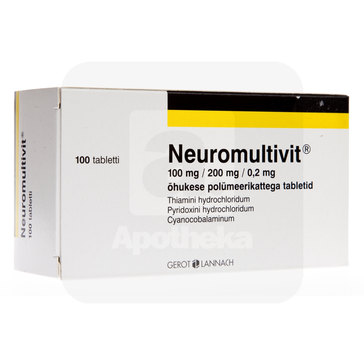 NEUROMULTIVIT TBL 100MG+200MG+0,2MG N100 - Tootepilt