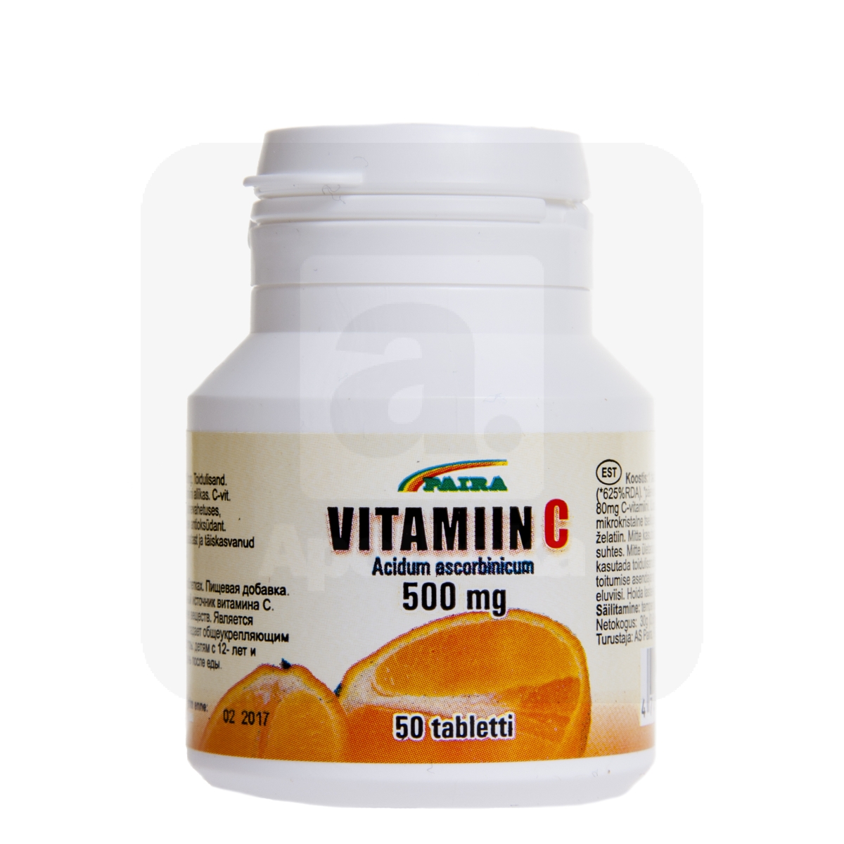 VITAMIIN C TBL 500MG N50 (PAIRA) - Tootepilt