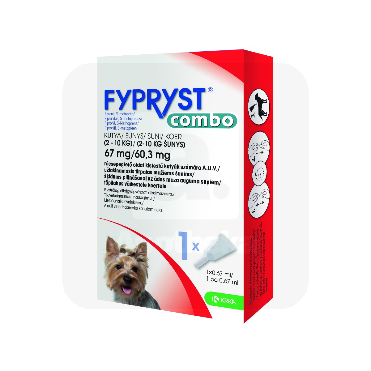 FYPRYST COMBO TÄPILAHUS 67+60,3MG/0,67ML N1 (2-10KG) - Tootepilt