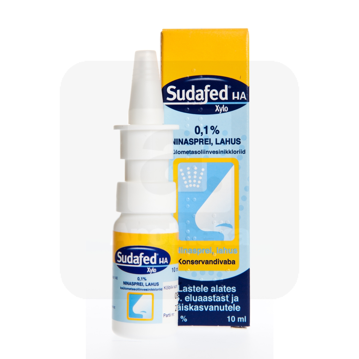 SUDAFED HA XYLO NINASPREI 1MG/ML 10ML - Tootepilt