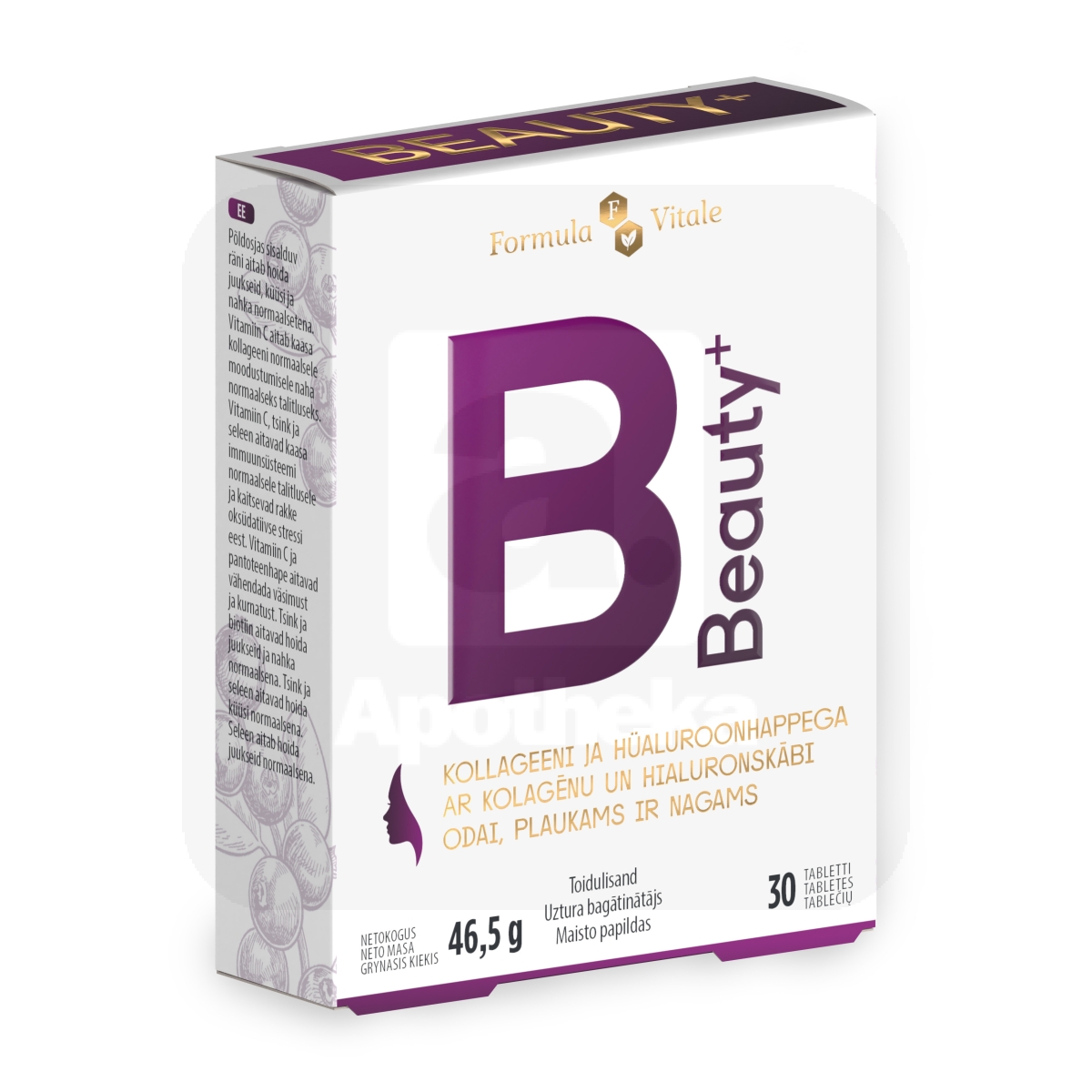 FORMULA VITALE BEAUTY+ KOLLAGEENIGA TBL N30 - Tootepilt