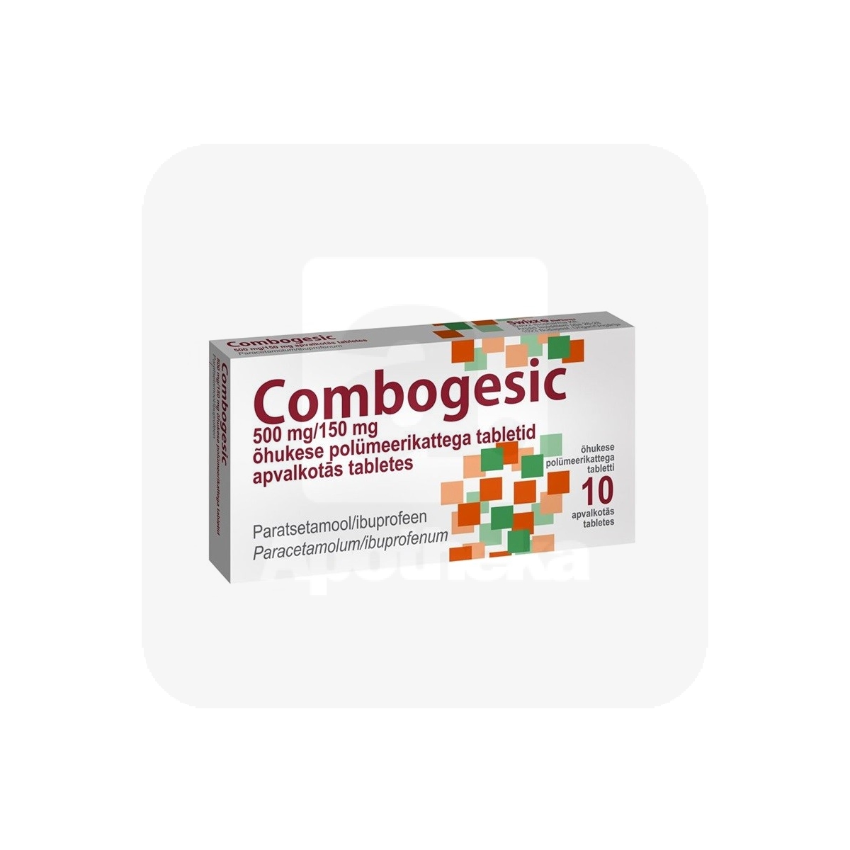 COMBOGESIC KAETUD TBL 500MG+150MG N10 - Tootepilt