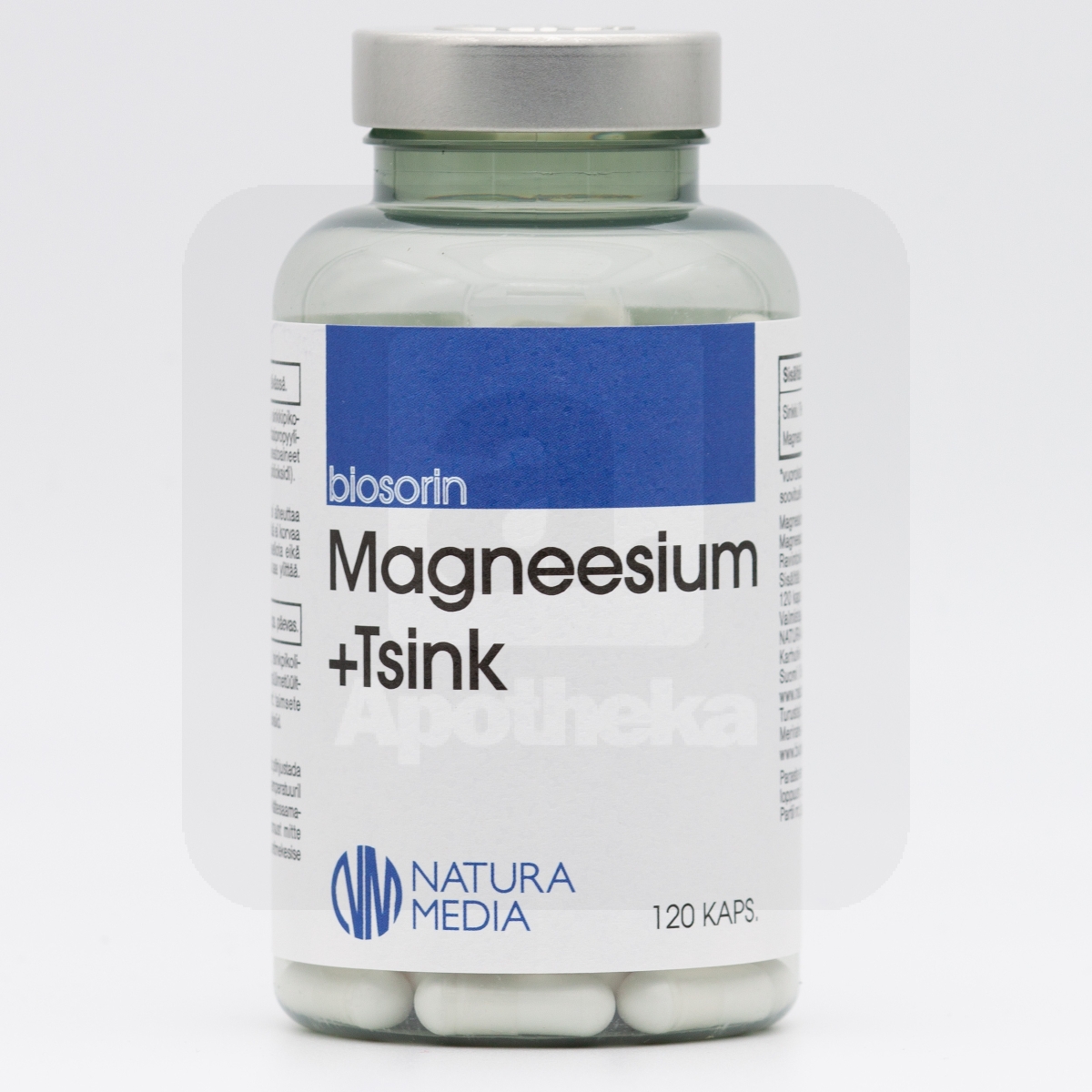 BIOSORIN MAGNEESIUM 270MG + TSINK 22MG N120 - Tootepilt