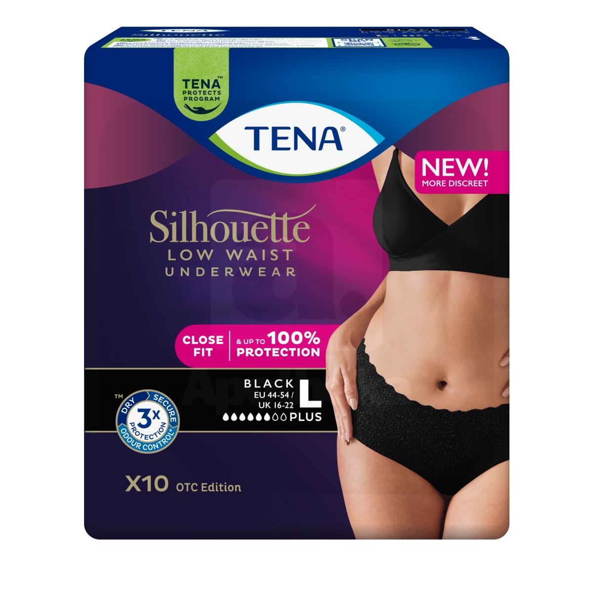 TENA SILHOUETTE PANTS PLUS MUSTAD L N10 - Tootepilt