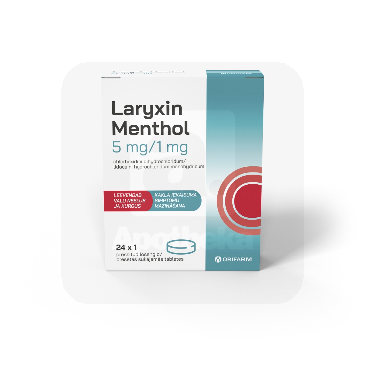 LARYXIN MENTHOL LOSENG 5MG+1MG N24 - Tootepilt