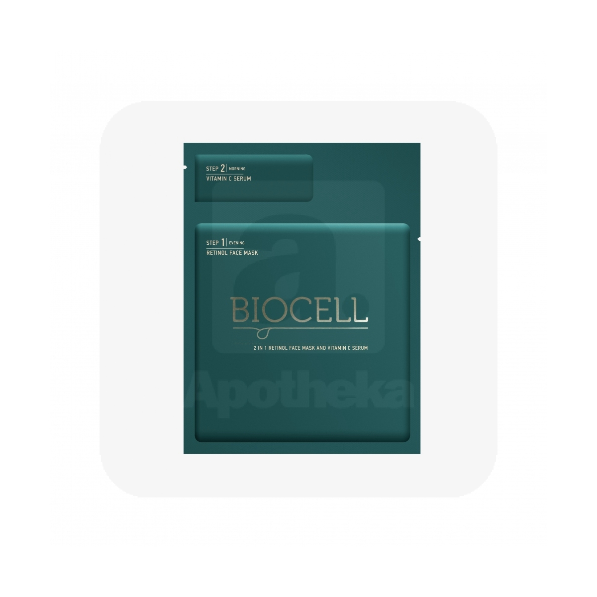 BIOCELL 2IN1 NÄOMASK RETINOOLIGA + VITAMIIN C SEERUM N1 - Tootepilt