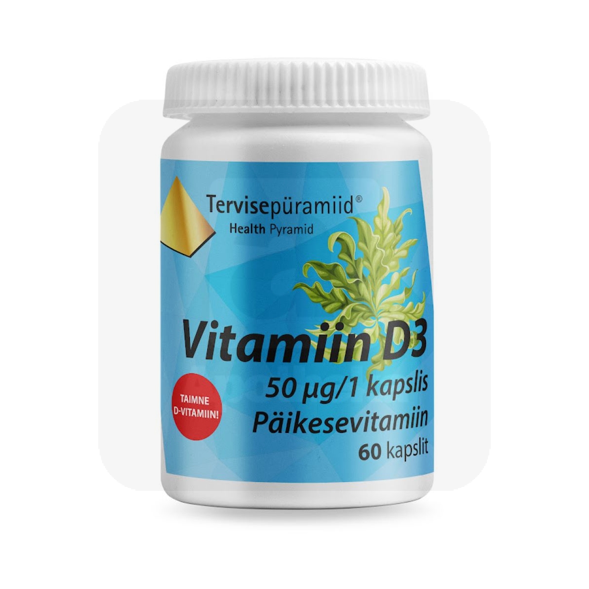 TERVISEPÜRAMIID VIT D3 KAPSLID TAIMNE 50MCG N60