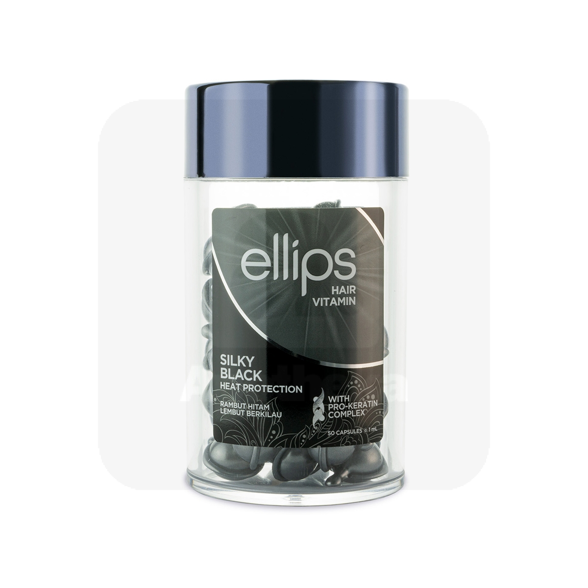 ELLIPS SILKY BLACK JUUKSEVITAMIINID PEALEMÄÄRITAVAD 1ML N50 - Tootepilt 1