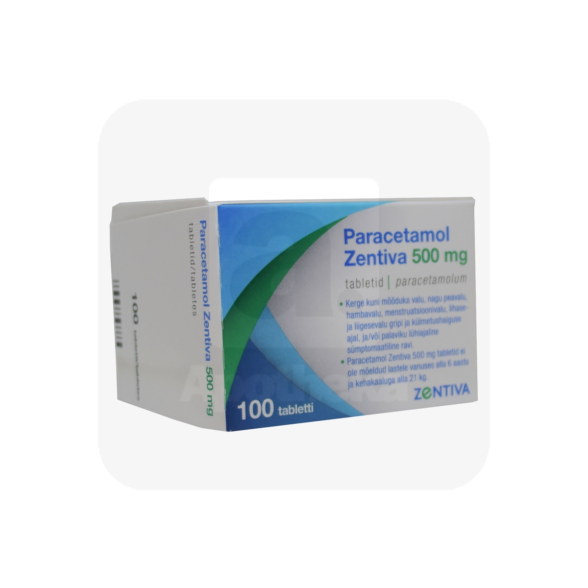 PARACETAMOL ZENTIVA TBL 500MG N100 - Tootepilt