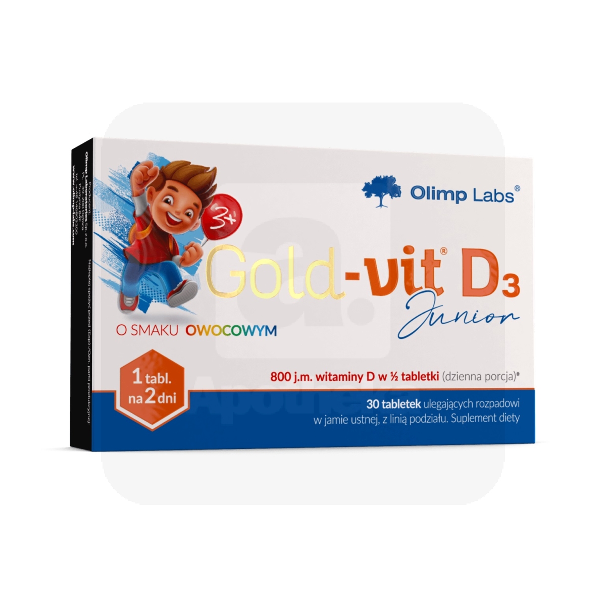 OLIMPLABS GOLD-VIT D3 JUNIOR 1600IU XYLITOL SUUSULAVAD N30 FRUIT - Tootepilt