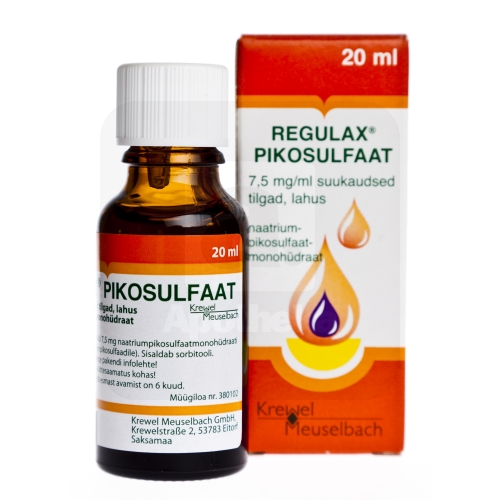 REGULAX PIKOSULFAAT SUUKAUDSED TILGAD 7,23MG/ML 20ML