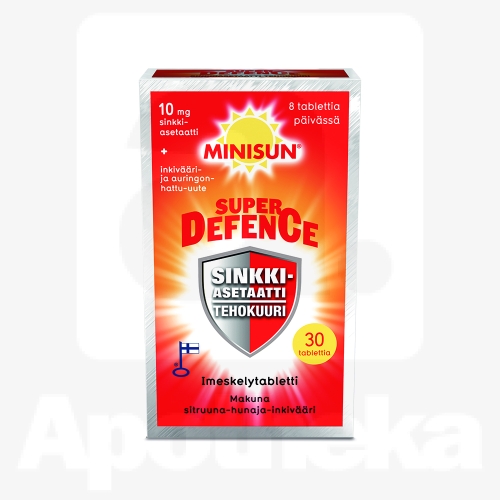 MINISUN SUPER DEFENCE ZN+ECHINACEA+INGVER NÄRIMISTBL N30