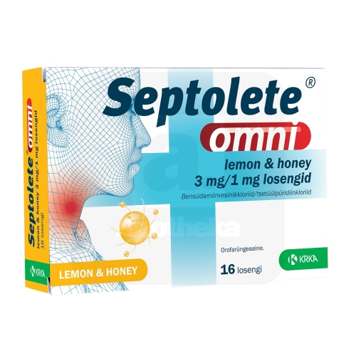 SEPTOLETE OMNI LOSENG LEMON&HONEY 3MG+1MG N16