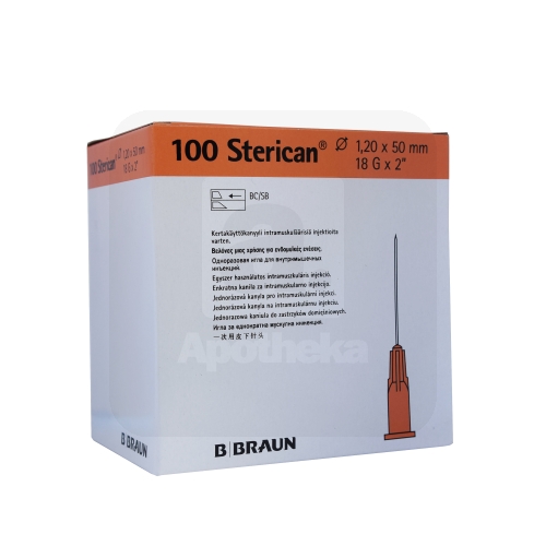 SÜSTLANÕELAD 18G (1,2X50MM) STERICAN N100 ROOSA