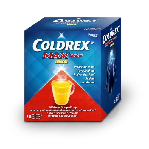 COLDREX MAXGRIP LEMON 1000+10+40MG N10 SUUKAUDSE LAH PULBER