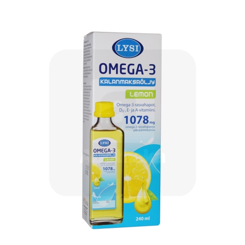 LYSI OMEGA-3 KALAMAKSAÕLI SIDRUNIMAITSELINE 240ML