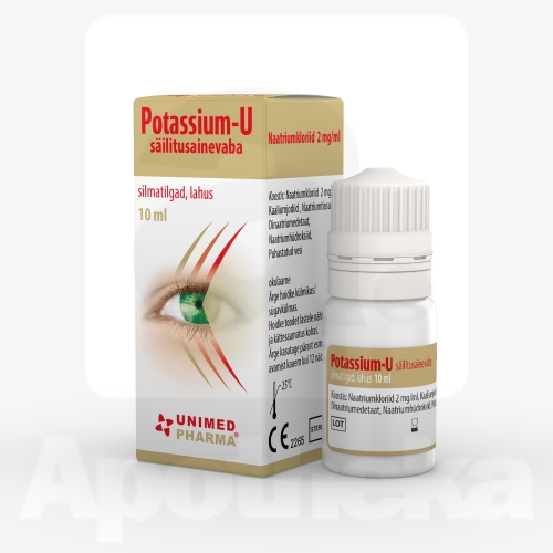 POTASSIUM-U SÄILITUSAINEVABA SILMATILGAD 2MG/ML 10ML