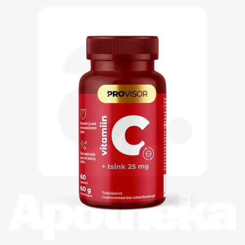 PROVISOR VITAMIIN C + TSINK 25MG N60