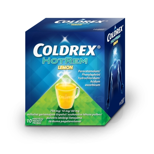 COLDREX HOTREM LEMON 750+10+60MG N10 SUUKAUDSE LAH PLV