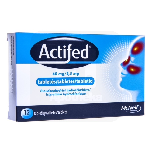 ACTIFED TBL 2,5MG+60MG N12