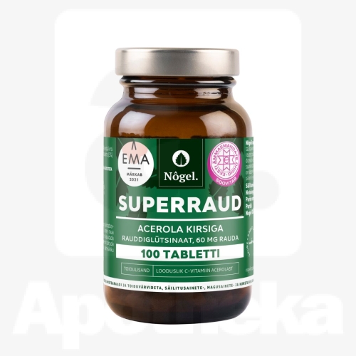 NÕGEL SUPERRAUD ACEROLA KIRSIGA TBL 60MG N100