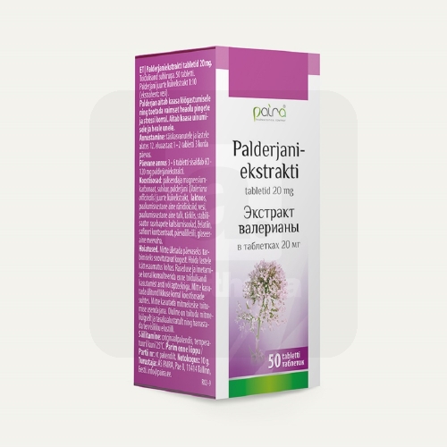 PALDERJANIEKSTRAKTI TABLETID 20MG N50