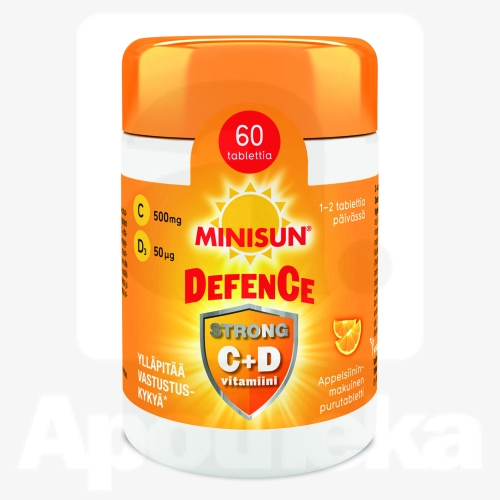 MINISUN DEFENCE STRONG C+D3 VITAMIIN NÄRIMISTBL N60