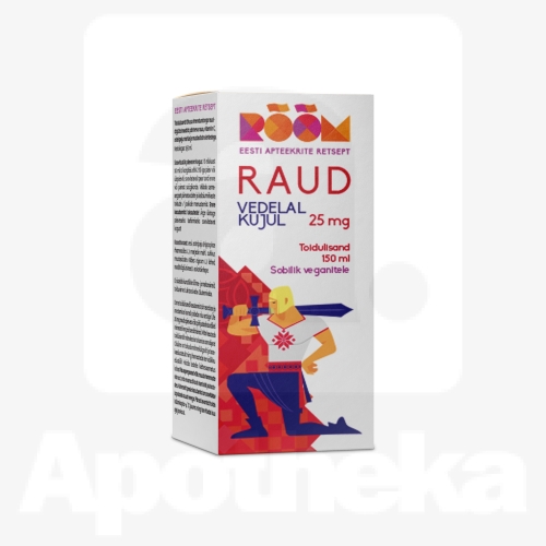 RÕÕM RAUD VEDELAL KUJUL 25MG 150ML