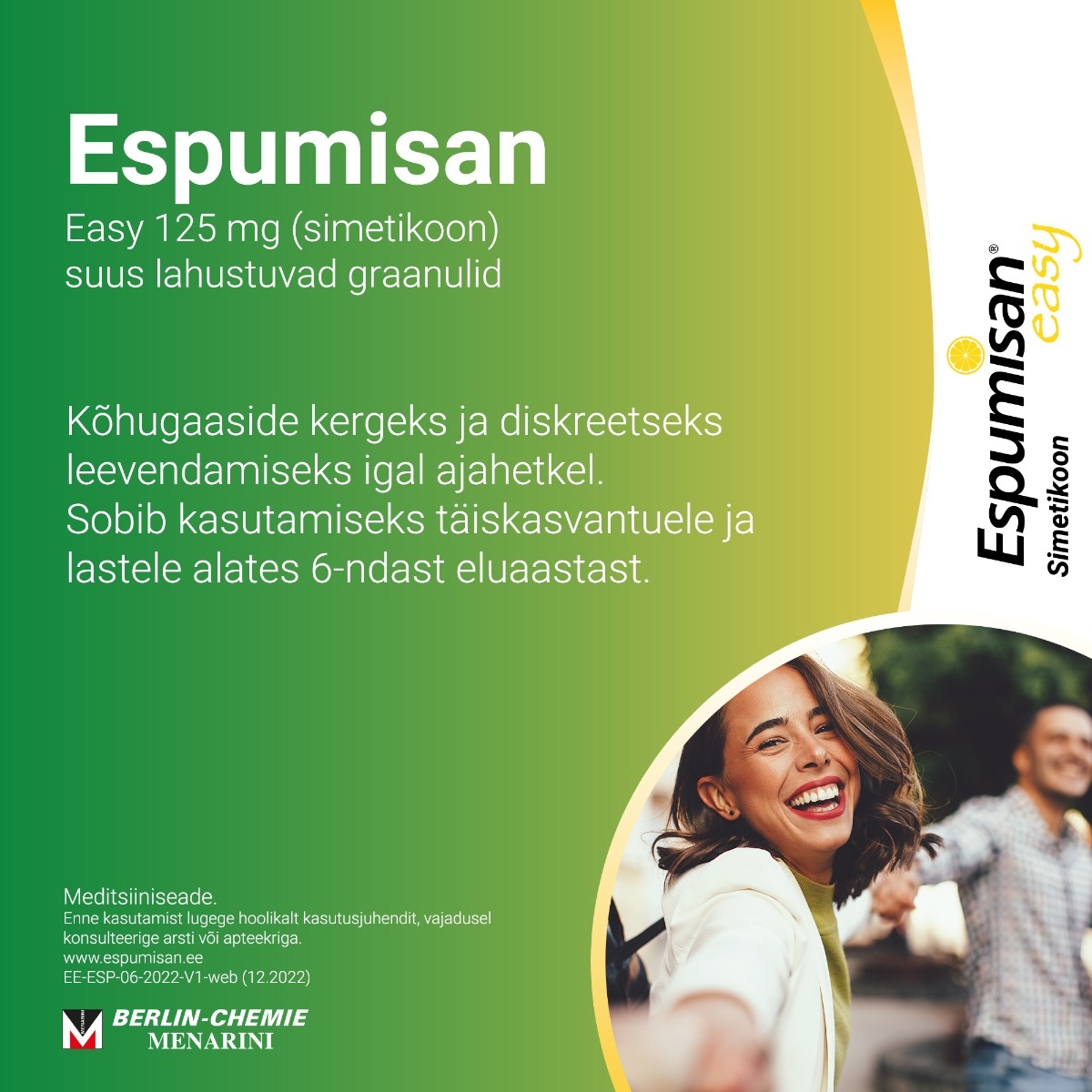 ESPUMISAN EASY SUUS LAH GRAANULID 125MG N14