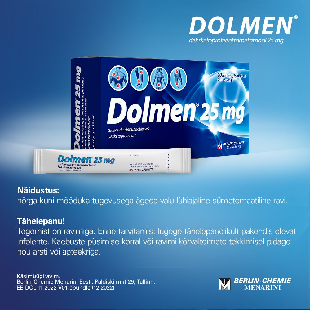 DOLMEN SUUKAUDNE LAHUS KOTIKESES 25MG N10 - Tootepilt 5